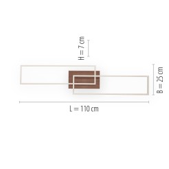 14019-78 IVEN LAMPA SUFITOWA ALUMINIUM/DREWNO