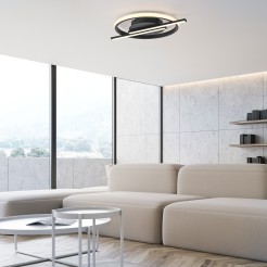 14130-18 KORSA LAMPA SUFITOWA CZARNY