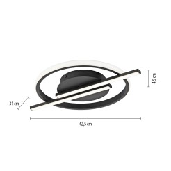 14130-18 KORSA LAMPA SUFITOWA CZARNY