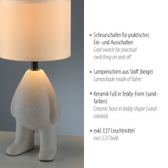 14191-39 TED LAMPA STOŁOWA BEŻOWY
