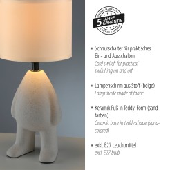 14191-39 TED LAMPA STOŁOWA BEŻOWY