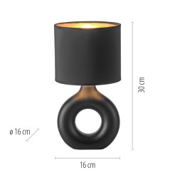 14193-18 CARARA LAMPA STOŁOWA CZARNY/ZŁOTY