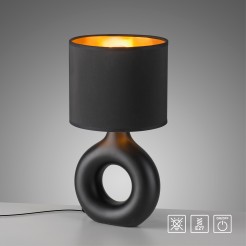 14193-18 CARARA LAMPA STOŁOWA CZARNY/ZŁOTY