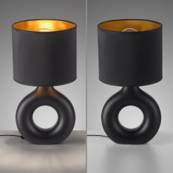 14193-18 CARARA LAMPA STOŁOWA CZARNY/ZŁOTY