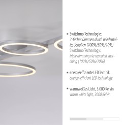 14211-21 MINI RITUS LAMPA SUFITOWA SREBRNY