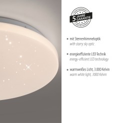 14276-16 URANUS LAMPA SUFITOWA BIAŁY