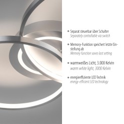 14540-95 ASMINA LAMPA SUFITOWA ALUMINIUM