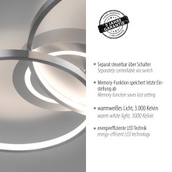 14540-95 ASMINA LAMPA SUFITOWA ALUMINIUM