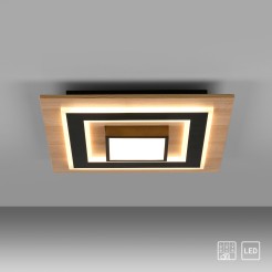 14563-18 TOLA LAMPA SUFITOWA CZARNY/DREWNO