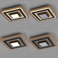 14563-18 TOLA LAMPA SUFITOWA CZARNY/DREWNO