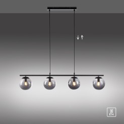14604-18 BIG WIDOW LAMPA WISZĄCA CZARNY