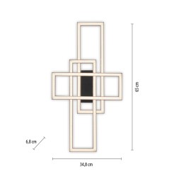 14697-18 IVEN LAMPA SUFITOWA CZARNY