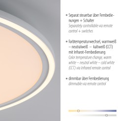 14871-16 EDGING LAMPA SUFITOWA BIAŁY