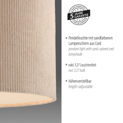 14892-39 DURO LAMPA WISZĄCA BEŻOWY