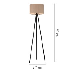 14894-39 DURO LAMPA PODŁOGOWA BEŻOWY/CZARNY