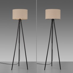 14894-39 DURO LAMPA PODŁOGOWA BEŻOWY/CZARNY
