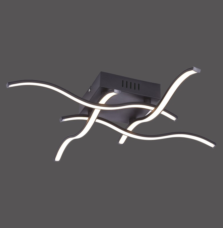 15131-18 WAVE LAMPA SUFITOWA CZARNY