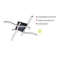 15131-18 WAVE LAMPA SUFITOWA CZARNY