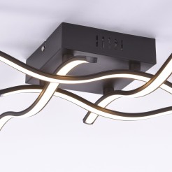 15131-18 WAVE LAMPA SUFITOWA CZARNY