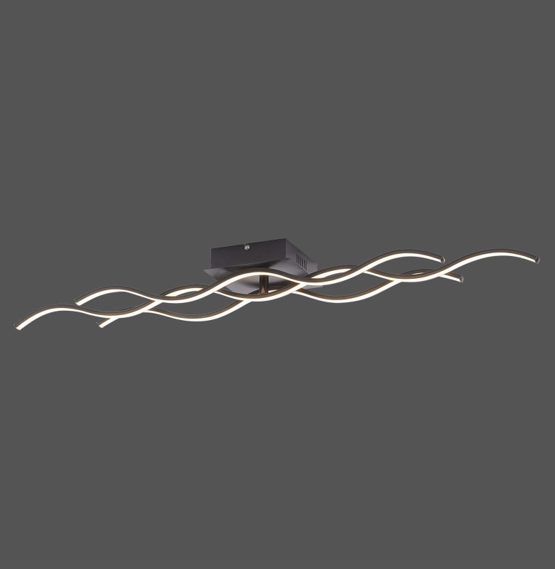 15166-18 WAVE LAMPA SUFITOWA CZARNY