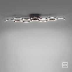 15166-18 WAVE LAMPA SUFITOWA CZARNY