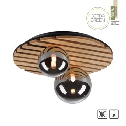 15208-79 GREEN STIKA LAMPA SUFITOWA DREWNO