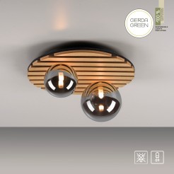 15208-79 GREEN STIKA LAMPA SUFITOWA DREWNO