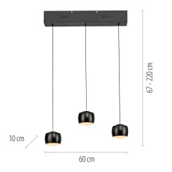 15261-18 BALLINI LAMPA WISZĄCA CZARNY
