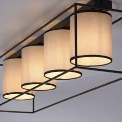 15304-18 RAVEN LAMPA SUFITOWA BEŻOWY/CZARNY