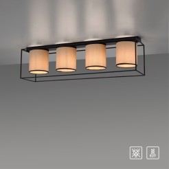 15304-18 RAVEN LAMPA SUFITOWA BEŻOWY/CZARNY