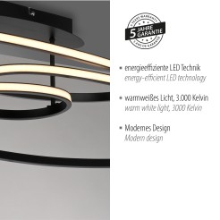15321-18 LUMACA LAMPA SUFITOWA CZARNY