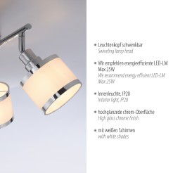 15373-17 ACCOR LAMPA SUFITOWA CHROM