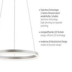 15393-95 RITUS LAMPA WISZĄCA ALUMINIUM