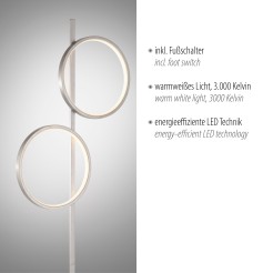 15396-21 MINI RITUS LAMPA PODŁOGOWA SREBRNY