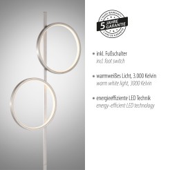 15396-21 MINI RITUS LAMPA PODŁOGOWA SREBRNY