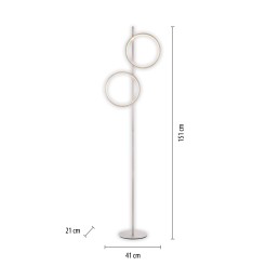 15396-21 MINI RITUS LAMPA PODŁOGOWA SREBRNY