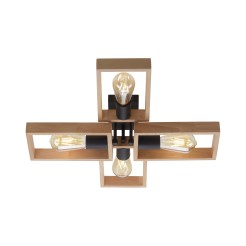 15656-18 FRANKY LAMPA SUFITOWA CZARNY/DREWNO