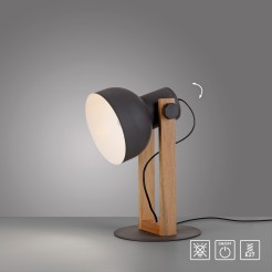 15746-18 CUP 2.0 LAMPA STOŁOWA CZARNY/DREWNO