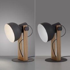 15746-18 CUP 2.0 LAMPA STOŁOWA CZARNY/DREWNO