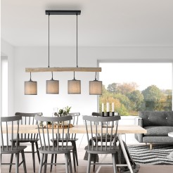 15783-29 GREEN TRIBU LAMPA WISZĄCA DREWNO/BEŻOWY
