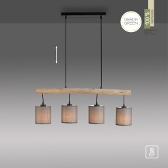 15783-29 GREEN TRIBU LAMPA WISZĄCA DREWNO/BEŻOWY