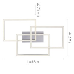 16431-55 LOLASMART-MAXI LAMPA SUFITOWA STALOWY