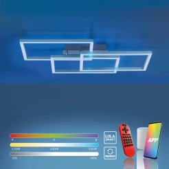 16431-55 LOLASMART-MAXI LAMPA SUFITOWA STALOWY