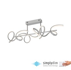 19032-21 CURLS LAMPA SUFITOWA SREBRNY