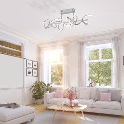 19032-21 CURLS LAMPA SUFITOWA SREBRNY