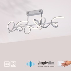 19032-21 CURLS LAMPA SUFITOWA SREBRNY