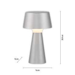 19260-21 ABERA LAMPA STOŁOWA/ZEWNĘTRZNA SREBRNY