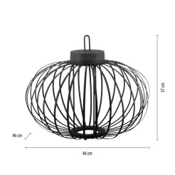 19305-18 AKUBA LAMPA STOŁOWA/ZEWNĘTRZNA BEZPRZEWODOWA CZARNY