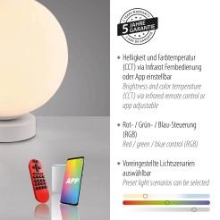 22071-16 LOLASMART-BOLO LAMPA STOŁOWA BIAŁY