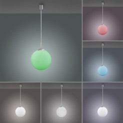 22073-55 LOLASMART-BOLO LAMPA WISZĄCA SREBRNY